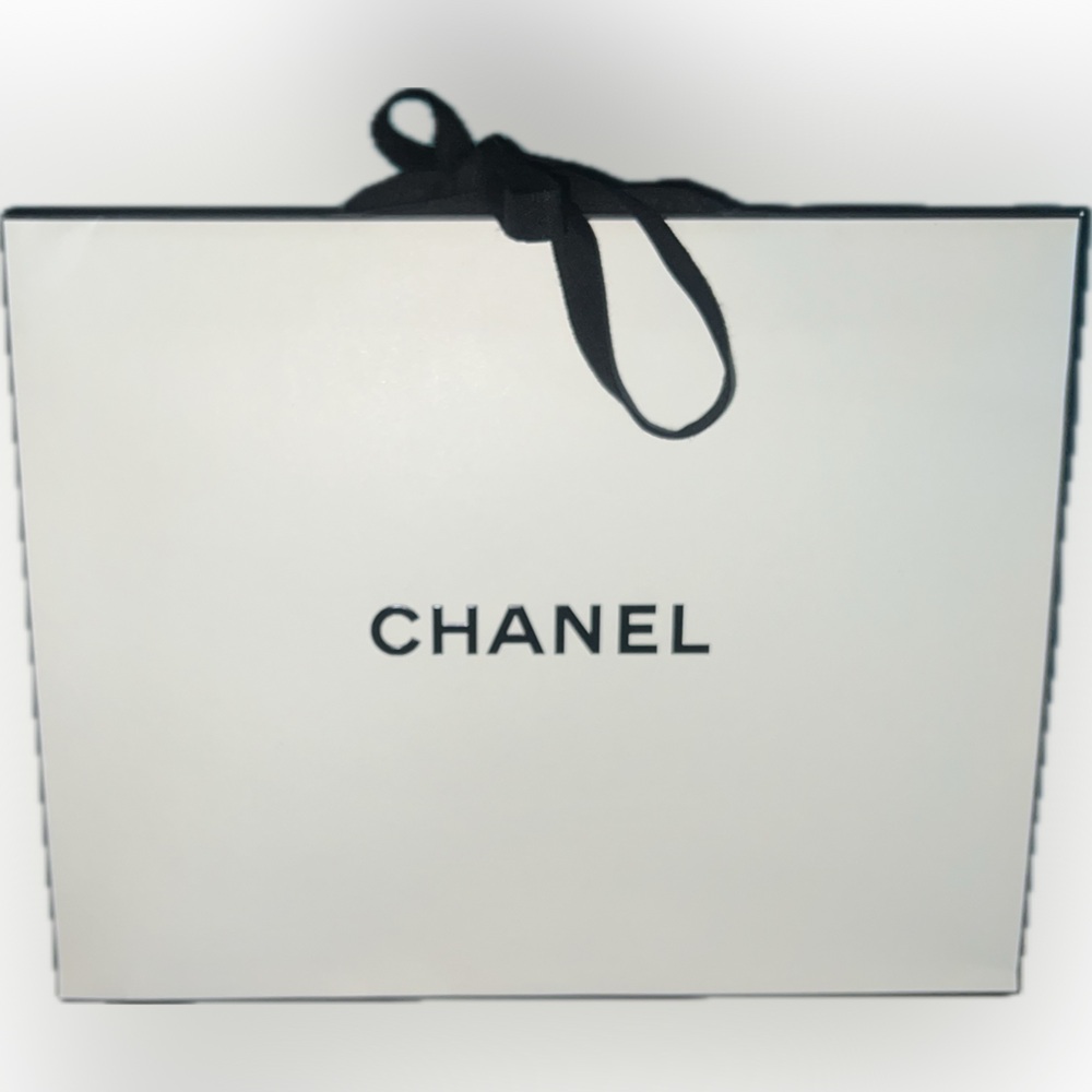 Chanel white shopping gift bag & wrapping paper